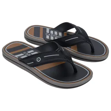 Chinelo Masculino Cartago Palermo II 12572 (R$30,90 X 12 PARES)(37/44)-CINZA/PRETO/CASTOR