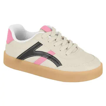 Tênis Casual Molekinha 2582.103(R$44,90 X 12 PARES)(26/36) BRANCO OFF/PRETO/ROSA