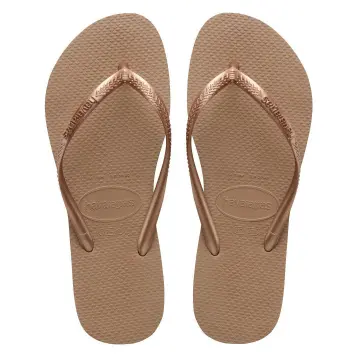 Chinelo Havaianas Slim 37/38 (R$25,90 12 X PARES) ROSE/GOLD