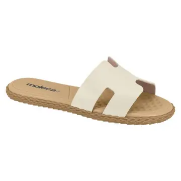 Tamanco Rasteira Moleca 5452.253 (R$25,90 X 12 PARES)(34/39) BRANCO OFF