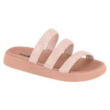 Sandália Flatform Moleca 5469.146 (R$32,90 X 12 PARES)(34/39) ROSA/BRANCO