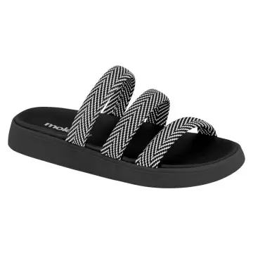 Sandália Flatform Moleca 5469.146 (R$32,90 X 12 PARES)(34/39) PRETO/BRANCO