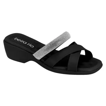 Rasteirinha Beira Rio 8527.114 com Strass(R$36,90 X 12 PARES)(34/39) PRETO/CRISTAL