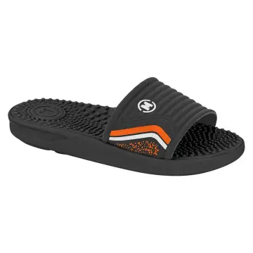 Chinelo Slide Infantil Molekinho 2421.208 (R$32,90 X 12 PARES)(27/36)-PRETO/LARANJA