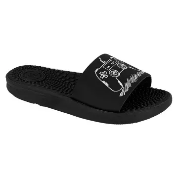 Chinelo Slide Infantil Molekinho 2421.222 (R$32,90 X 12 PARES)(27/36)-PRETO/BRANCO