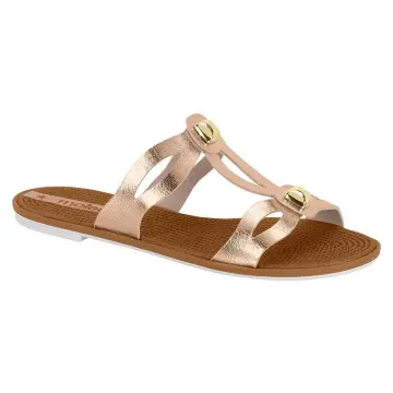 Sandália Rasteira Moleca 5297.4803(R$39,90 X 12 PARES)(34/39)Ouro Rosado