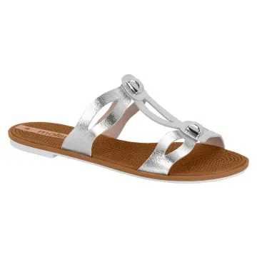 Sandália Rasteira Moleca 5297.4803(R$39,90 X 12 PARES)(34/39)Prata