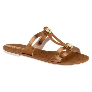 Sandália Rasteira Moleca 5297.4803(R$39,90 X 12 PARES)(34/39)Bronze