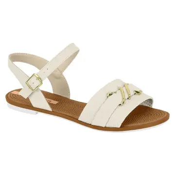 Sandália Rasteira Moleca 5297.473(R$34,90 X 12 PARES)(34/39) BRANCO OFF