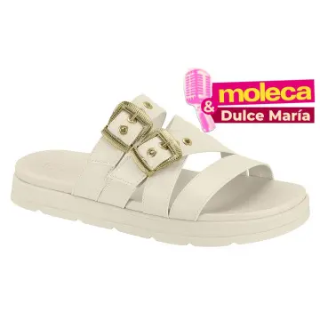 Sandália Feminina Moleca 5490.124 (R$55,90 X 12 PARES)(34/39)-BRANCO OFF WHITE
